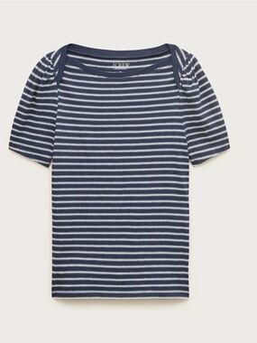NWT JCrew striped puff sleeve t-shirt, size S